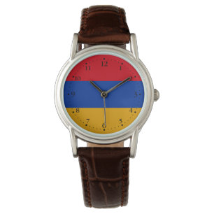 Patriotisk armenisk flagga armbandsur
