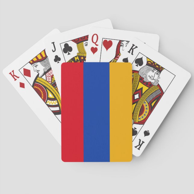 Patriotisk armenisk flagga casinokort (Baksidan)