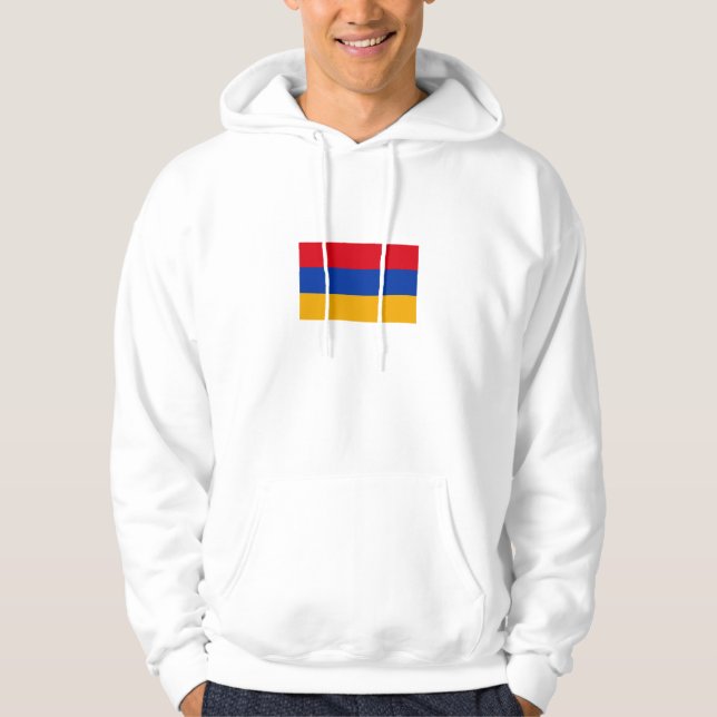 Patriotisk armenisk flagga hoodie (Framsida)