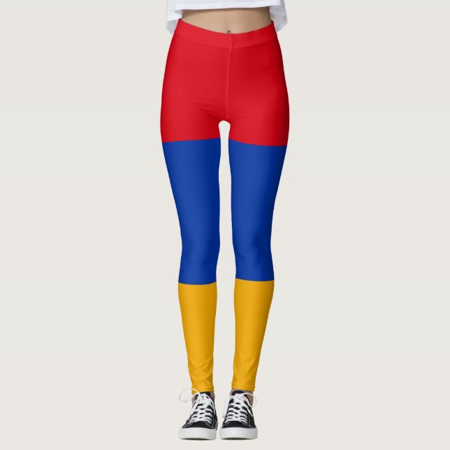 Patriotisk armenisk flagga leggings (Framsida)