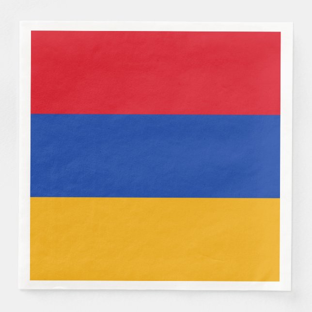 Patriotisk armenisk flagga pappersservett (Framsida)