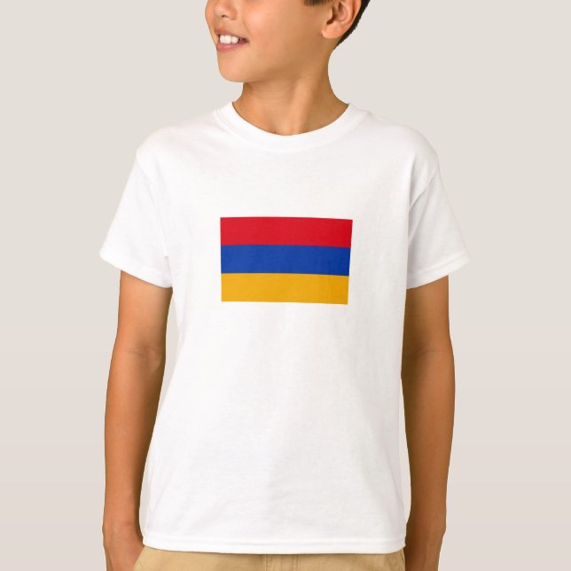 Patriotisk armenisk flagga t shirt (Framsida)