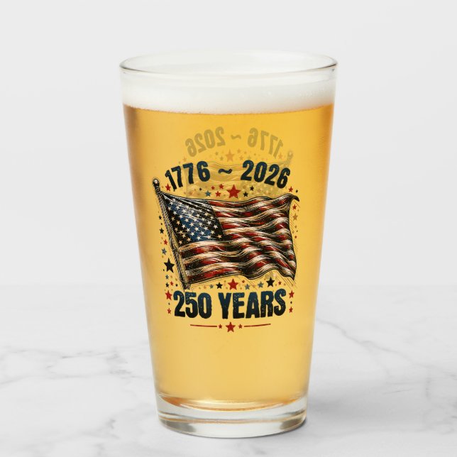 Patriotisk årsjubileumsfirande design glaskopp (Framsida fylld)