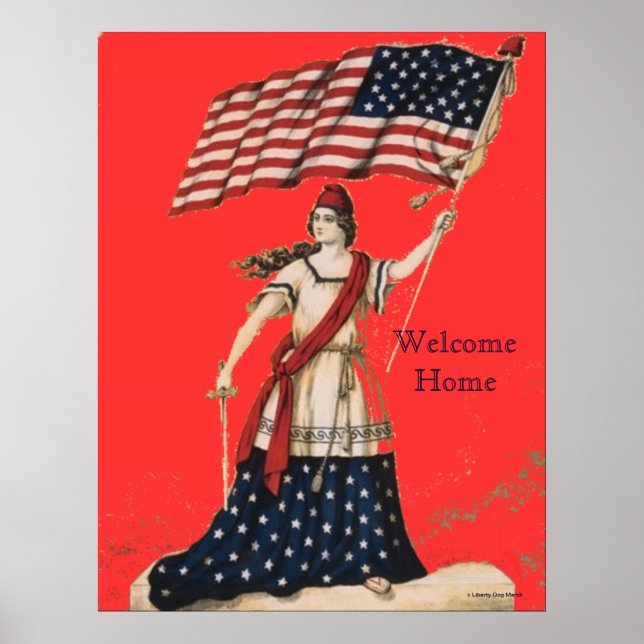 PATRIOTISK ARTWORK - POSTER - KANVASTRYCK (Framsidan)