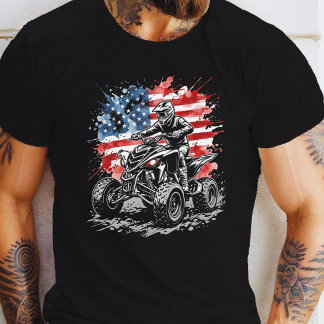 Patriotisk ATV Quad Förare T Shirt