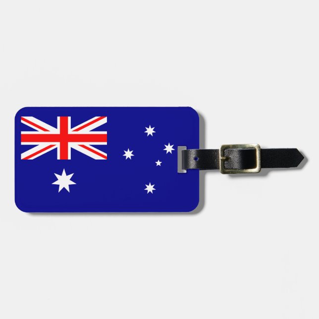 Patriotisk australiensisk flagga bagagebricka (Horisontell Framsida)