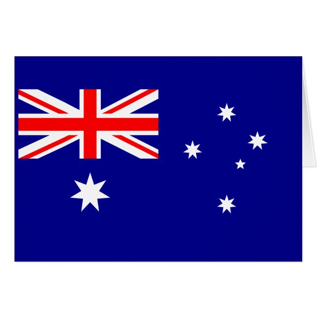 Patriotisk australiensisk flagga hälsningskort (Framsidan Horizontal)
