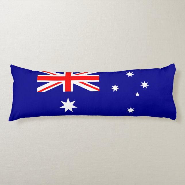 Patriotisk australiensisk flagga kroppskudde (Framsidan)
