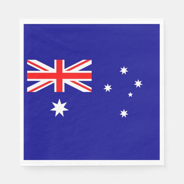 Patriotisk australiensisk flagga pappersservett (Framsidan)