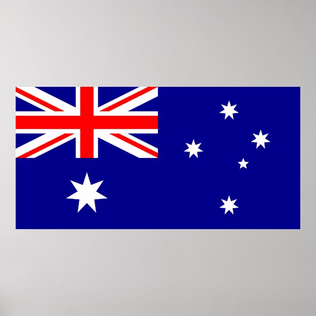 Patriotisk australiensisk flagga poster (Framsidan)