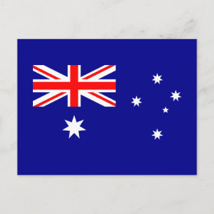 Patriotisk australiensisk flaggpostkort vykort