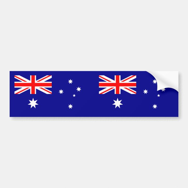 Patriotisk australisk flagga bildekal (Framsidan)