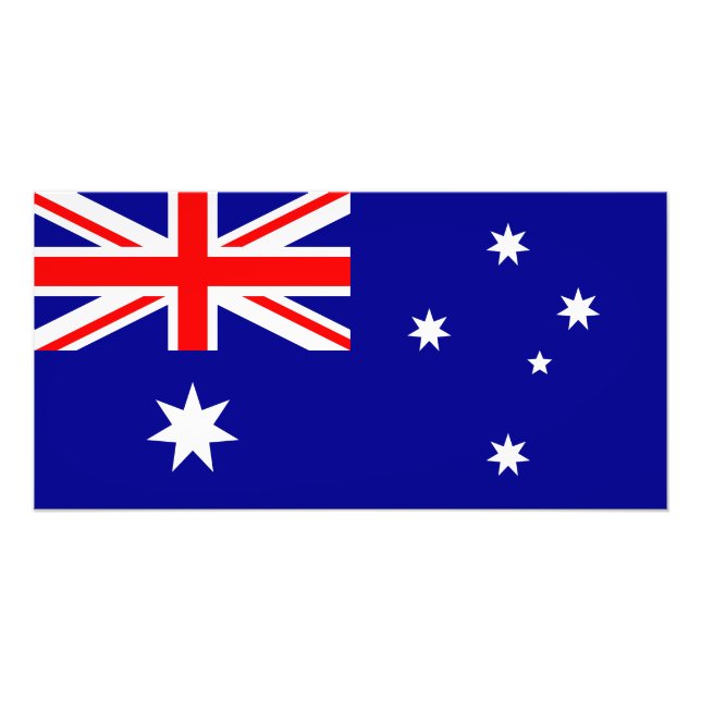 Patriotisk australisk flagga fototryck (Framsidan)