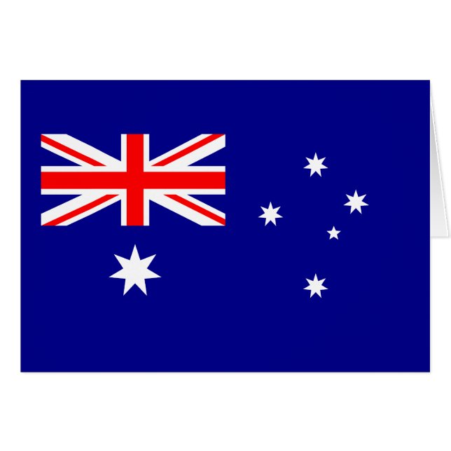 Patriotisk australisk flagga hälsningskort (Framsidan Horizontal)