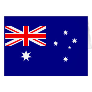 Patriotisk australisk flagga hälsningskort