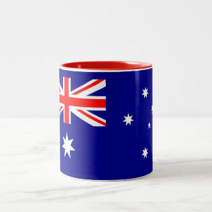 Patriotisk australisk flagga Två-Tonad mugg