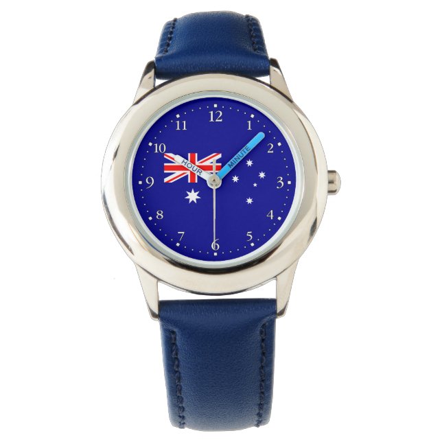 Patriotisk australisk flaggklocka armbandsur (Framsida)