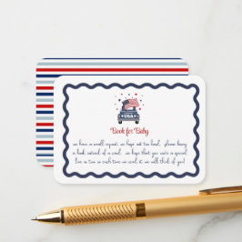 Patriotisk baby shower-bok för babys kort