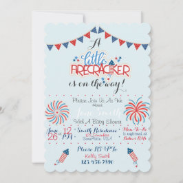 Patriotisk baby shower inbjudningar
