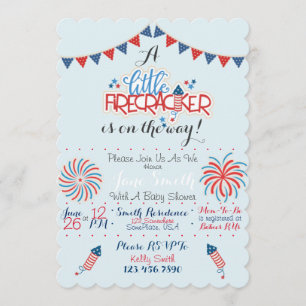 Patriotisk baby shower inbjudningar