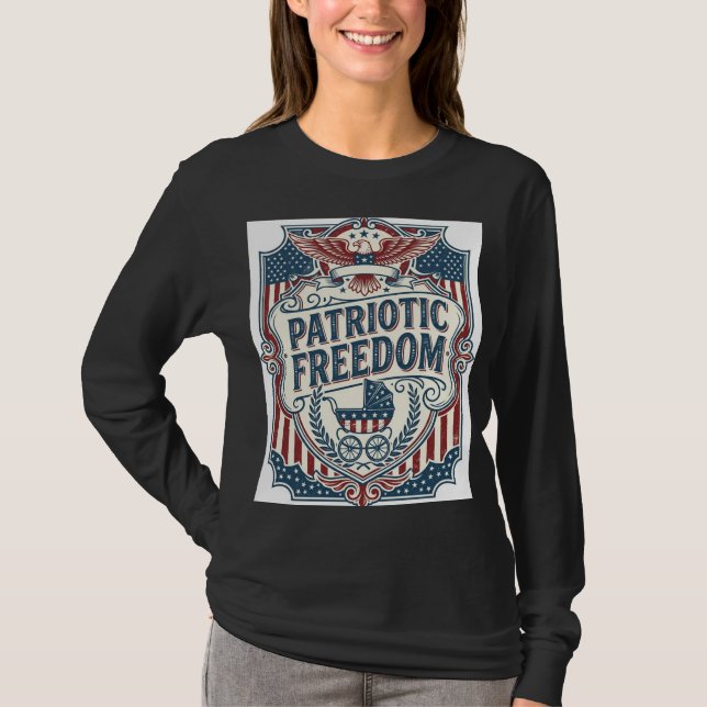 Patriotisk Baby Shower Vector Grafisk T-Shirt (Framsida)