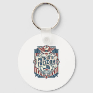 Patriotisk Baby Shower Vector Grafisk T-Shirt Nyckelring