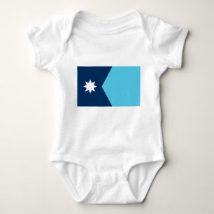 Patriotisk babybodysuit med Minnesotas flagga T Shirt