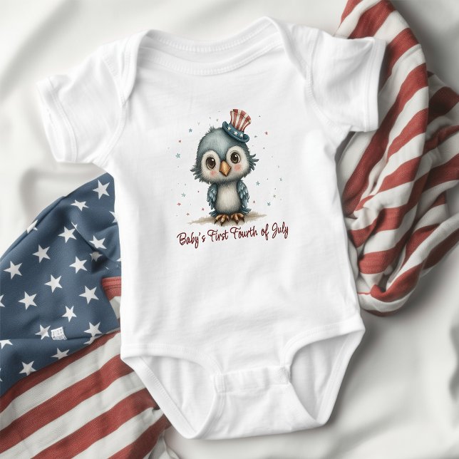 Patriotisk Babyörn 4:e Juli T Shirt (Skapare uppladdad)