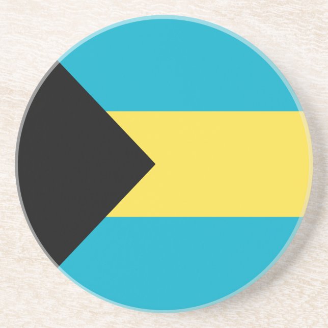 Patriotisk bahamansk flaggdricksunderlägg underlägg (Framsidan)