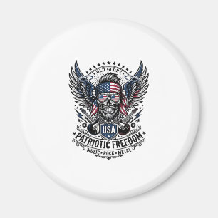 Patriotisk bandana rockare Old Glory musik rock me Magnet