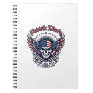 Patriotisk bandana rocker Old Glory musik rock met Anteckningsbok