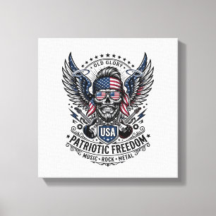 Patriotisk bandana rocker Old Glory musik rock met Canvastryck