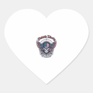 Patriotisk bandana rocker Old Glory musik rock met Hjärtformat Klistermärke