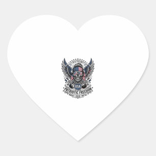 Patriotisk bandana rocker Old Glory musik rock met Hjärtformat Klistermärke
