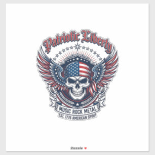Patriotisk bandana rocker Old Glory musik rock met Klistermärken