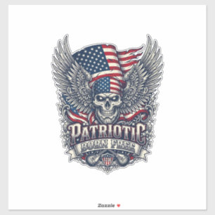 Patriotisk bandana rocker Old Glory musik rock met Klistermärken