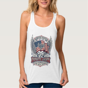 Patriotisk bandana rocker Old Glory musik rock met Linne Med Racerback