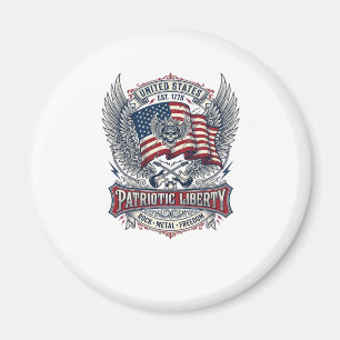 Patriotisk bandana rocker Old Glory musik rock met Magnet
