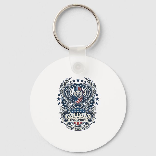 Patriotisk bandana rocker Old Glory musik rock met Nyckelring (Framsida)