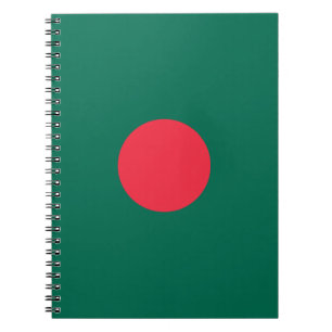 Patriotisk bangladeshisk flagga anteckningsbok med spiral