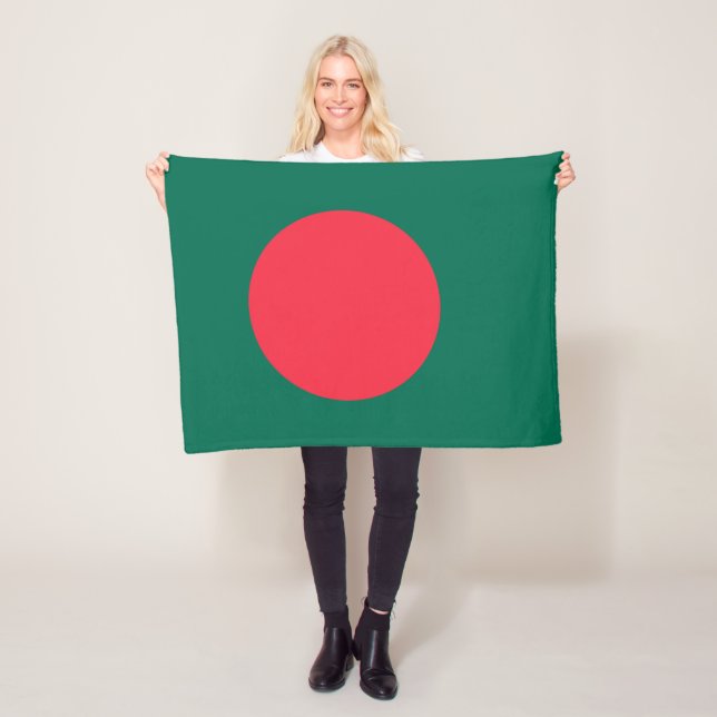 Patriotisk bangladeshisk flagga fleecefilt (På plats)