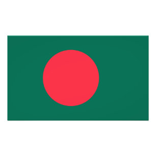 Patriotisk bangladeshisk flagga fototryck