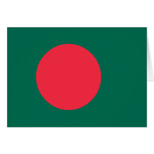 Patriotisk bangladeshisk flagga hälsningskort