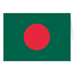 Patriotisk bangladeshisk flagga hälsningskort