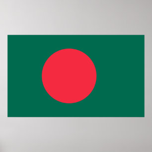 Patriotisk bangladeshisk flagga poster