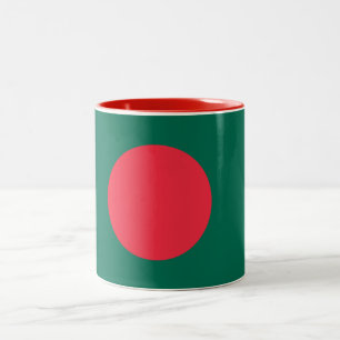 Patriotisk bangladeshisk flagga Tvåtons kaffemugg