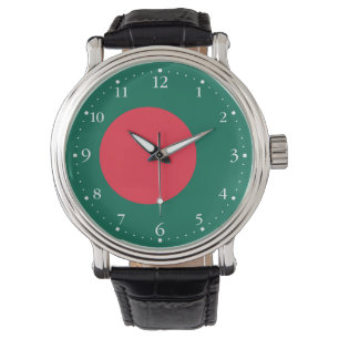 Patriotisk bangladeshisk flaggklocka armbandsur