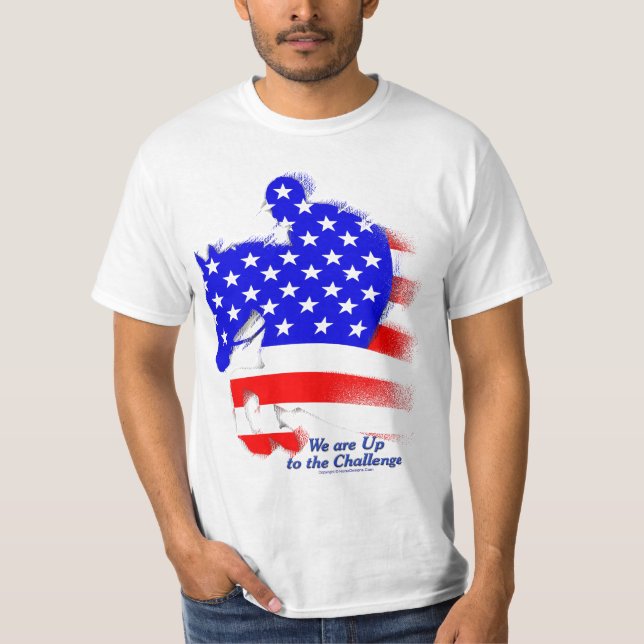 Patriotisk banhoppninghäst tröja (Framsida)