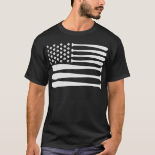 Patriotisk baseballsoftballUSA amerikanska flaggan T Shirt