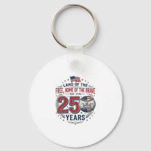 Patriotisk baseboll 250 år gammalt skjortdesign_ nyckelring